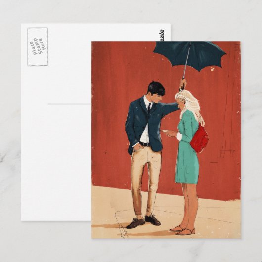 Bushaltestelle Postkarte (Vorne/Hinten)