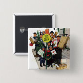 Bushaltestelle zu Weihnachten Button (Vorne & Hinten)