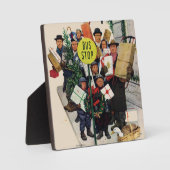 Bushaltestelle zu Weihnachten Fotoplatte (Vorderseite)