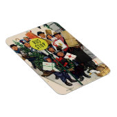 Bushaltestelle zu Weihnachten Magnet (Rechte Seite)