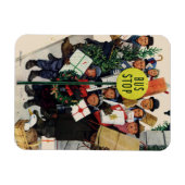 Bushaltestelle zu Weihnachten Magnet (Horizontal)