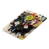 Bushaltestelle zu Weihnachten Magnet (Linke Seite)