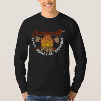 Bushcraft Adapt Improvise Overcome  camper T-Shirt