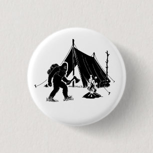 Bushcraft Adventure Camping Bigfoot Button