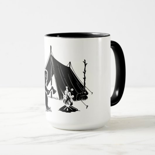 Bushcraft Adventure Camping Bigfoot Tasse (VorderseiteRechts)