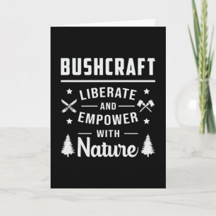 Bushcraft Apokalypse Überleben Outdoor Funny Gift Karte