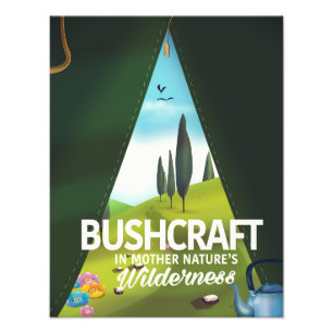 Bushcraft 'Besuche Mutter Naturs' Wildnis Fotodruck