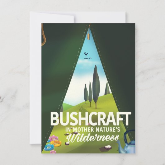 Bushcraft 'Besuchen Sie die Wildnis der Mutter Nat Einladung (Rückseite)