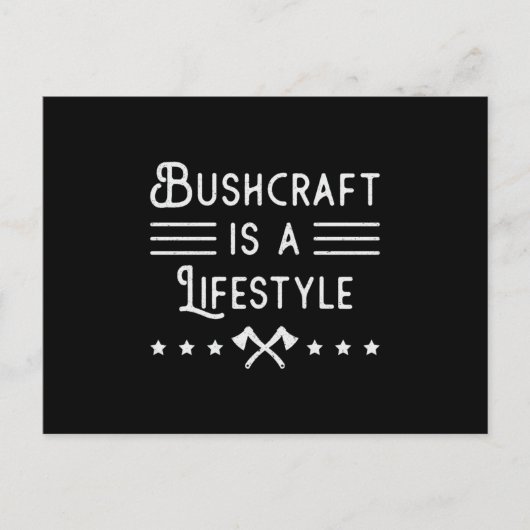 Bushcraft Bushcrafter Überleben Überlebende Funny  Postkarte (Vorderseite)