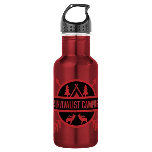 Bushcraft Naturevivalist Edelstahlflasche (Vorderseite)