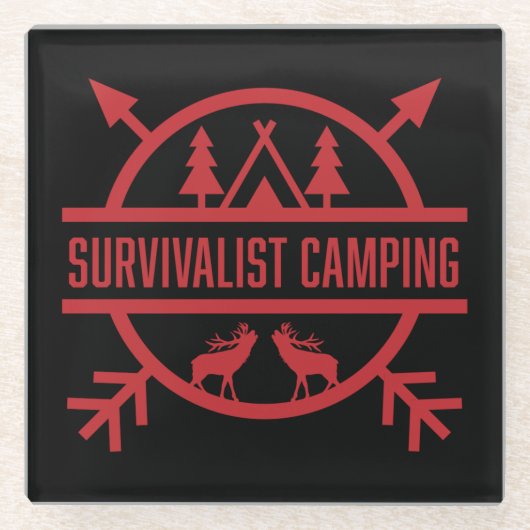 Bushcraft Naturevivalist Glasuntersetzer (Vorderseite)