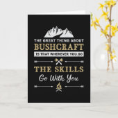 Bushcraft Survival Mountain Bushcrafter Funny Gift Karte (Gelbe Blume)