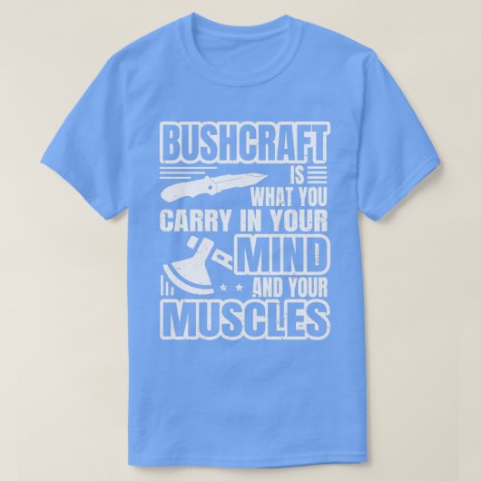Bushcrafter Sozialdistanzexperte Bushcrafting T-Shirt (Design vorne)