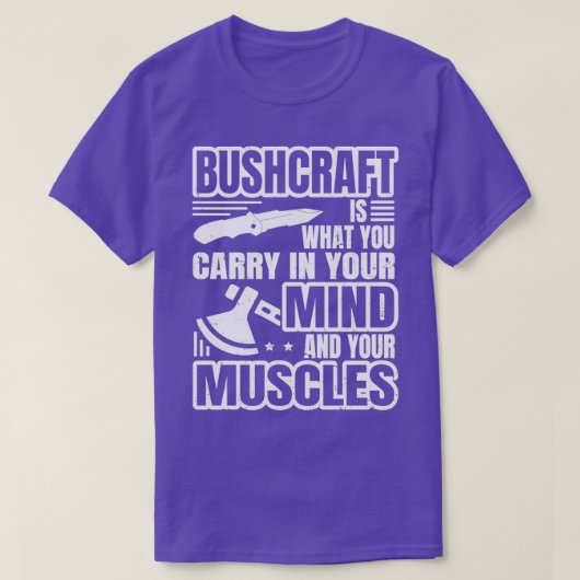 Bushcrafter Sozialdistanzexperte Bushcrafting T-Shirt (Design vorne)