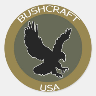 BushcraftUSA Brown Patch Runder Aufkleber