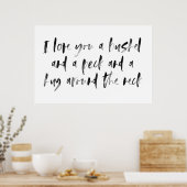 Bushel und ein Peck-Kinderzimmer-Zeichen Poster (Küche)