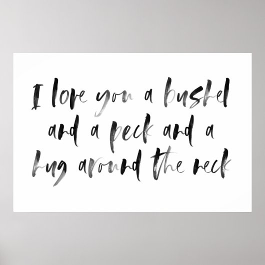 Bushel und ein Peck-Kinderzimmer-Zeichen Poster (Vorne)