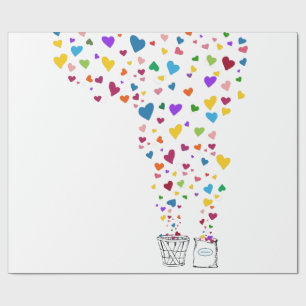 Bushel und Peck-Papier für Herzklopfen Geschenkpapier