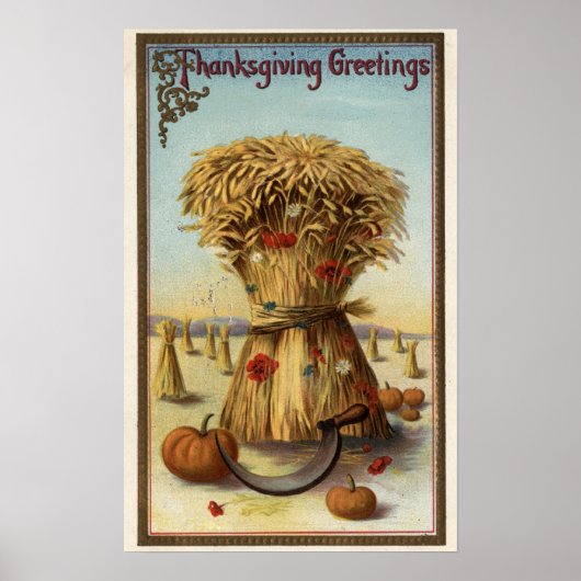 Bushel von Hay and Scythe Poster (Vorne)