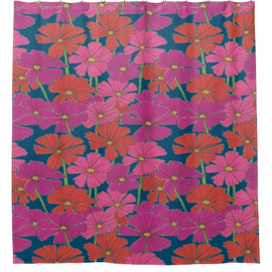 Bushel von hellen Kosmos Duschvorhang (Vorderseite)