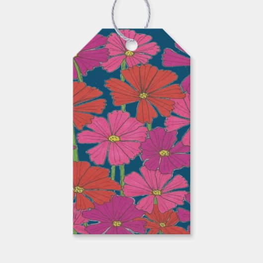 Bushel von hellen Kosmos Geschenkanhänger (Vorderseite)