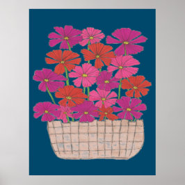 Bushel von hellen Kosmos Poster