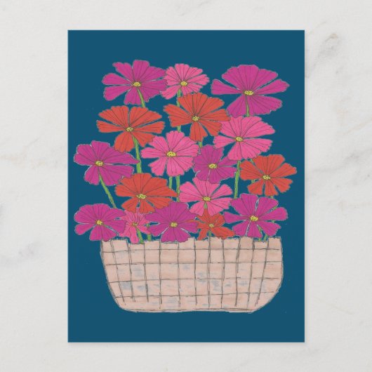 Bushel von hellen Kosmos Postkarte (Vorderseite)