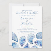 Bushels und Blasen Oyster Blue Einladung (Vorderseite)