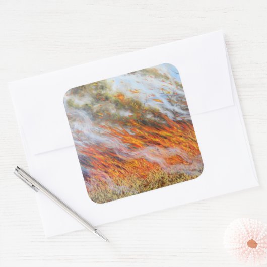 Bushfire Inferno 2014 Quadratischer Aufkleber (Umschlag)