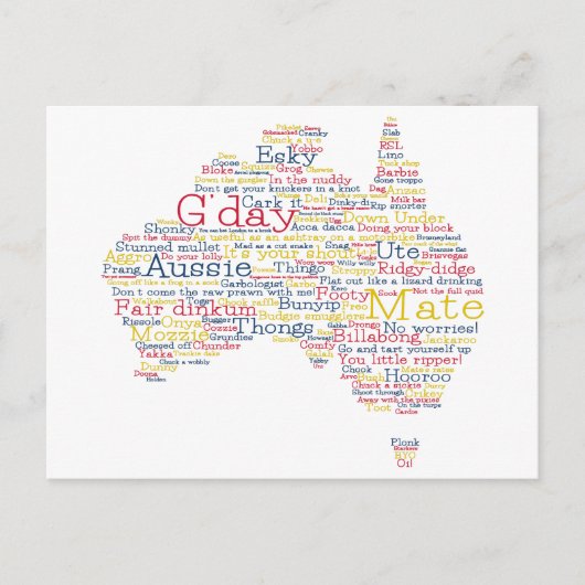 Bushfire Special Edition Aussie Slang Karte (Vorderseite)