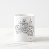 Bushfire Special Edition Aussie Slang Karte Kaffeetasse (Mittel)