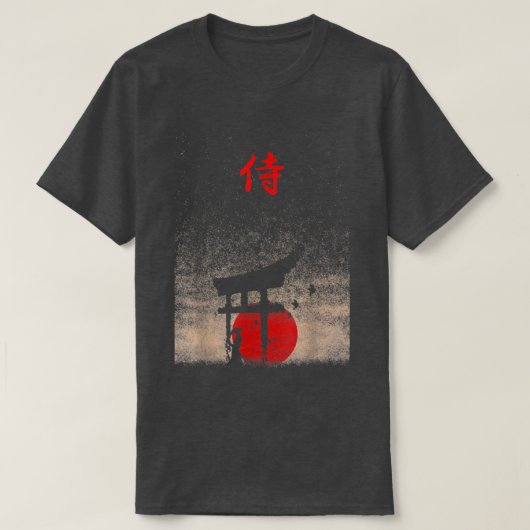 Bushido Code Samurai Japanese Warrior Kanji T-Shirt (Design vorne)