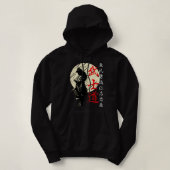Bushido Code Samurai Japanischer Krieger Kanji Pul Hoodie (Design vorne)