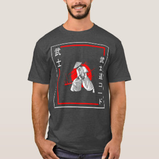 Bushido Code Samurai Kalligrafie Japanisch Vintag T-Shirt
