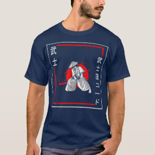 Bushido-Code Samurai-Kalligrafie Japanisch Vintage T-Shirt