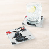 Bushido Code Samurai Masterpiece Glasuntersetzer (Schrägansicht)