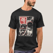 Bushido Code Samurai Pirates Anime Japanisch Warri T-Shirt (Vorderseite)