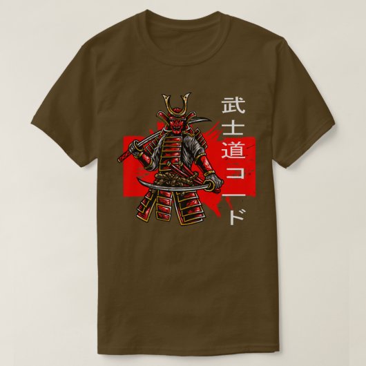Bushido Code Warrior Samurai Japanisch Bushido Kan T-Shirt (Design vorne)