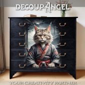 Bushido Feline Spirit - Decoupage - Seidenpapier