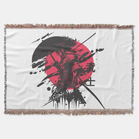 Bushido-Geist: Samurai-Krieger-Ästhetik Decke (Vorderseite)