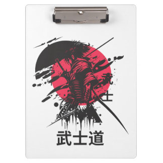 Bushido-Geist: Samurai-Krieger-Ästhetik Klemmbrett