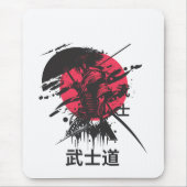 Bushido-Geist: Samurai-Krieger-Ästhetik Mousepad (Vorne)