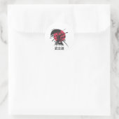 Bushido-Geist: Samurai-Krieger-Ästhetik Runder Aufkleber (Tasche)