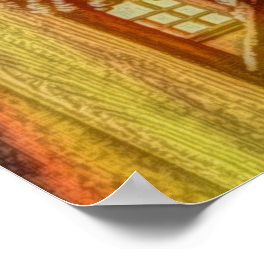 Bushido japanischer Samurai-Rüstung samurai-Schäde Poster (Ecke)