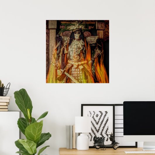 Bushido japanischer Samurai-Rüstung samurai-Schäde Poster (Heimbüro)
