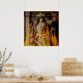 Bushido japanischer Samurai-Rüstung samurai-Schäde Poster (Küche)