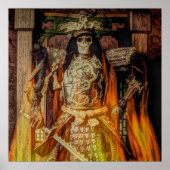 Bushido japanischer Samurai-Rüstung samurai-Schäde Poster (Vorne)