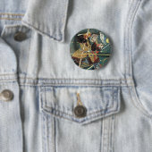 Bushido kämpft japanischer ukiyo-e samurai-Krieger Button (Beispiel)