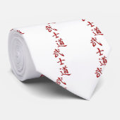 BUSHIDO KANJI-Rot Krawatte (Gerollt)