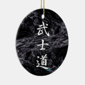 BUSHIDO KANJI-Weiß Keramik Ornament (Rechts)
